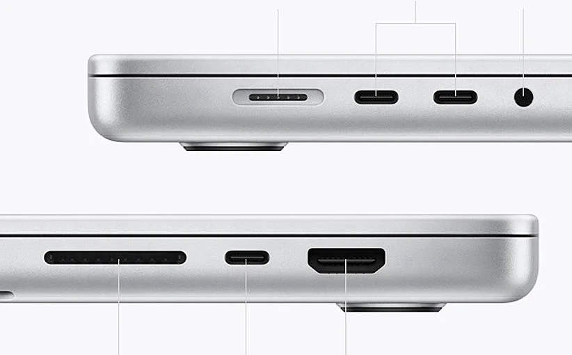 MacBook Pro оснащены портом для зарядки MagSafe 3 и также могут заряжаться по средствам порта USB-C.